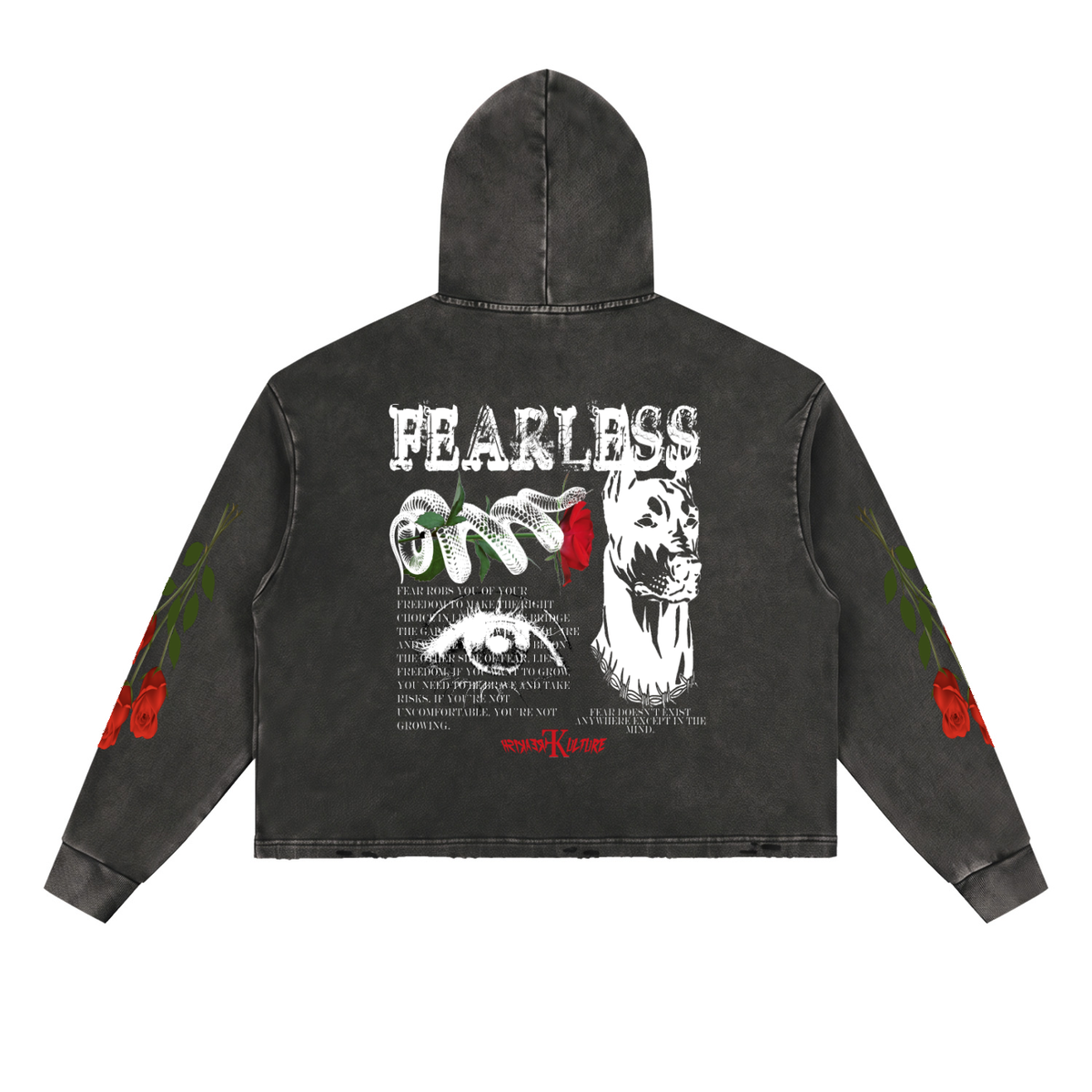 Vintage Washed Frayed-Hem Hoodie