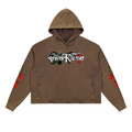 Vintage Washed Frayed-Hem Hoodie