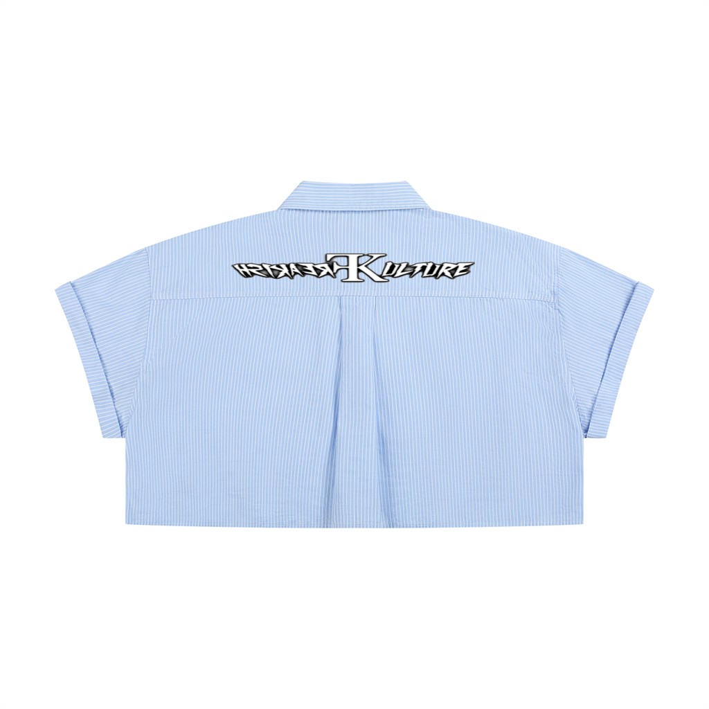 Women’s Striped Boxy Cropped Shirt