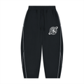 Unisex Piping Fleece Barrel Leg Sweatpants