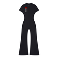 Women’s Tight Flared Leg Quarter-Zip Jumpsuit